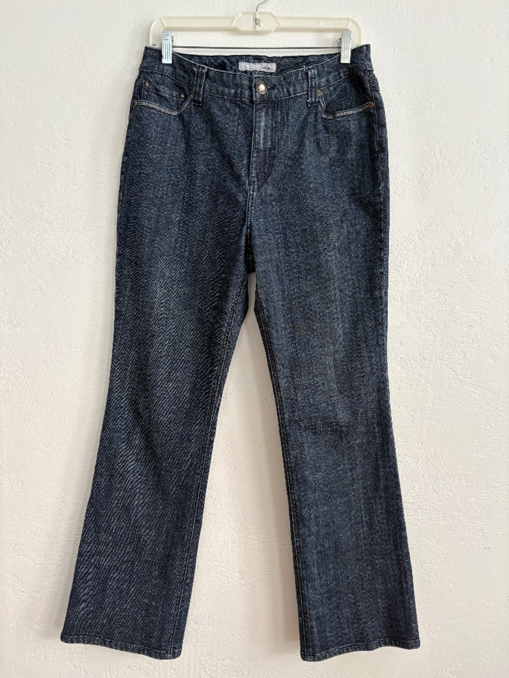 Vintage Chico's Platinum Embroidered Back Pocket Bootcut Jeans Y2K